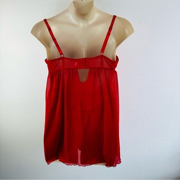 Love‎ Affair Red Rose Nightgown Size 3X - Picture 3 of 5